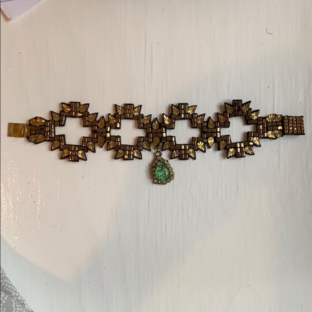 Deepa Gurnani Erte Art Deco Bracelet